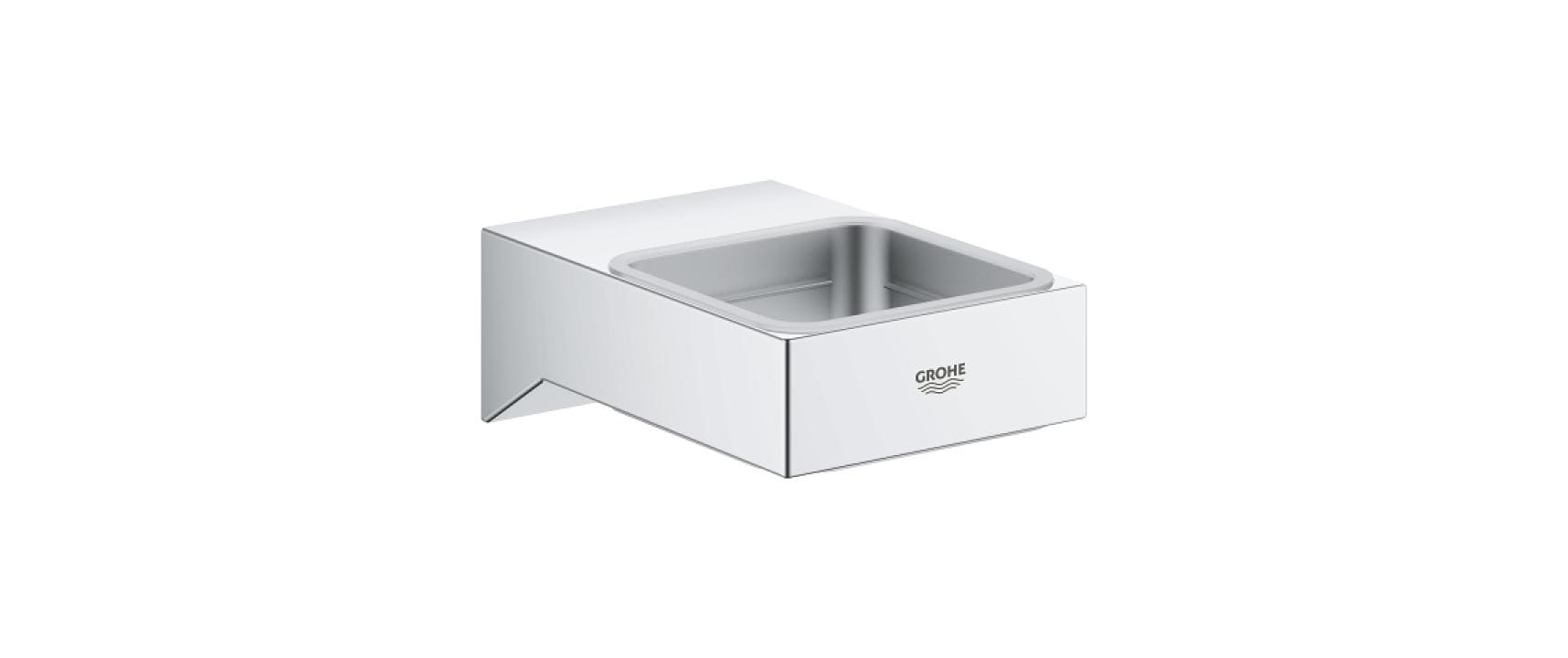 GROHE Seifenhalter (Wand) Selection Cube – Metall, zum Bohren, Chrom