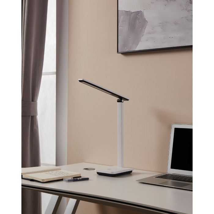 EGLO Tischleuchte Iniesta – LED 3,6 W, 360 lm, 3000–6500 K, dimmbar, Touch-Dimmer – Weiss