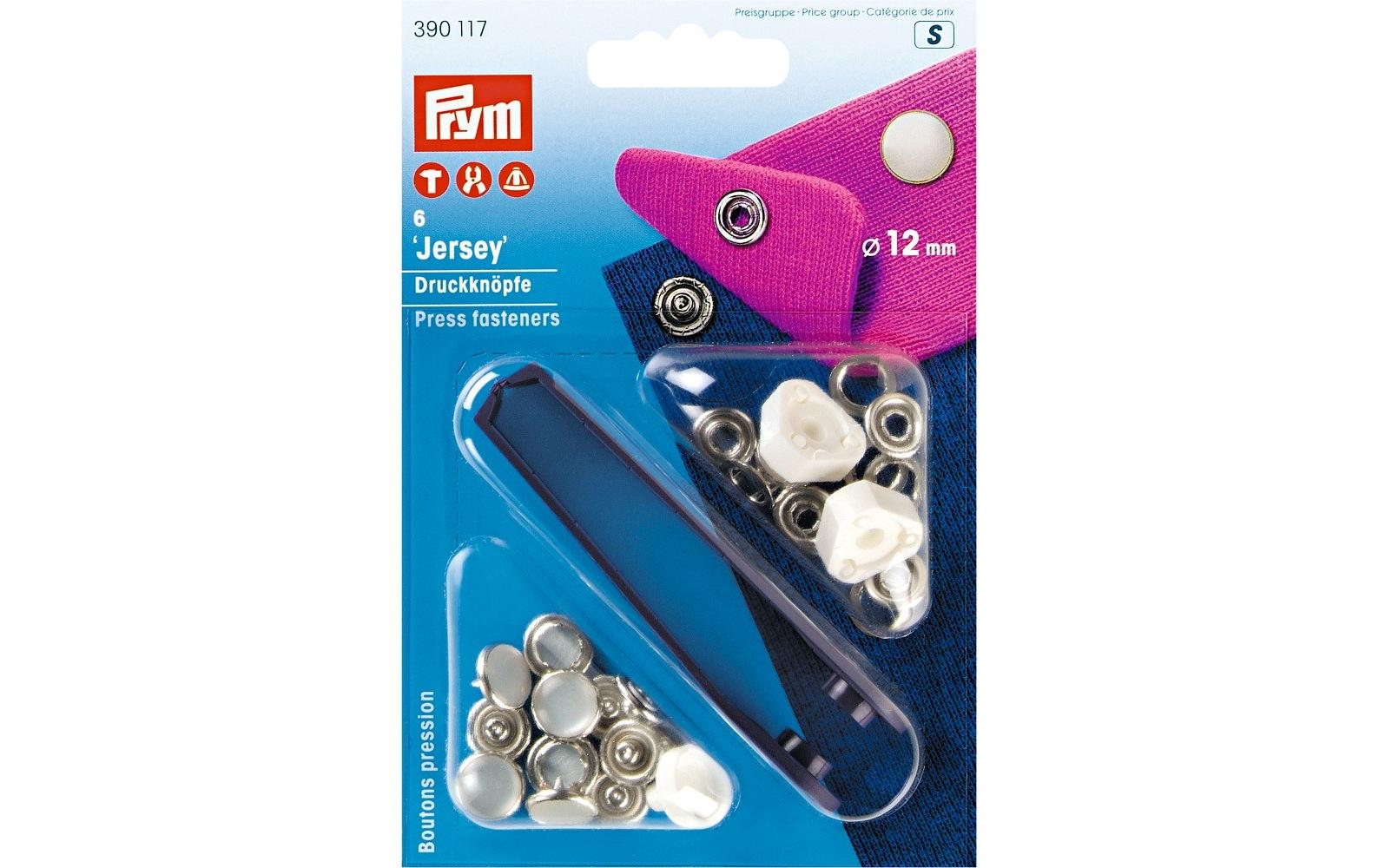 Prym Knöpfe Ø 12 mm – Metall/Kunststoff, Perlmutt, 6 Stück