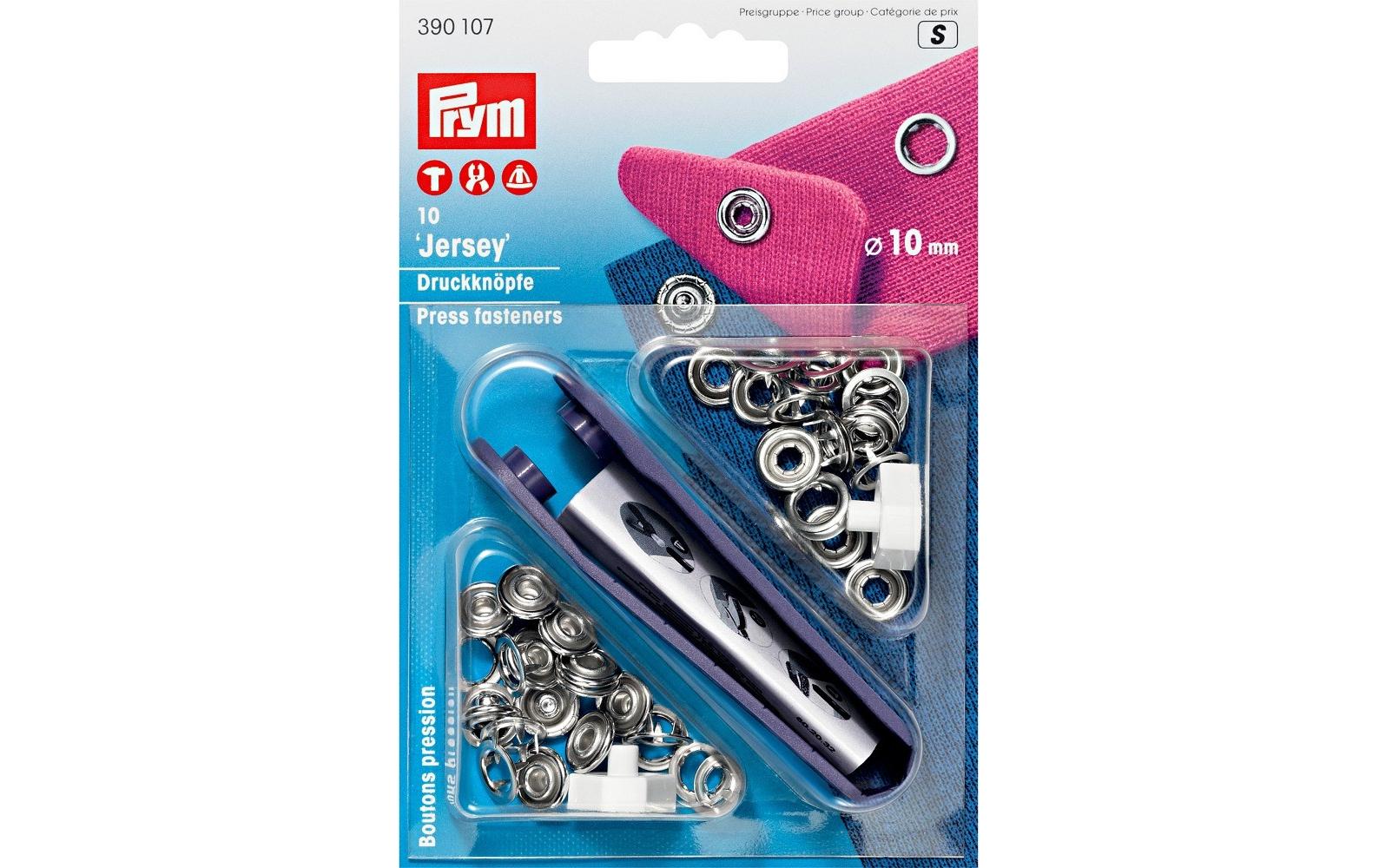 Prym Knöpfe Ø 10 mm – Metall, silber, 10 Stück
