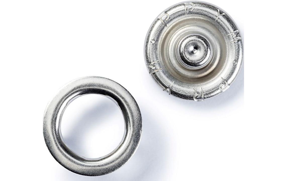 Prym Knöpfe Ø 10 mm – Metall, silber, 10 Stück