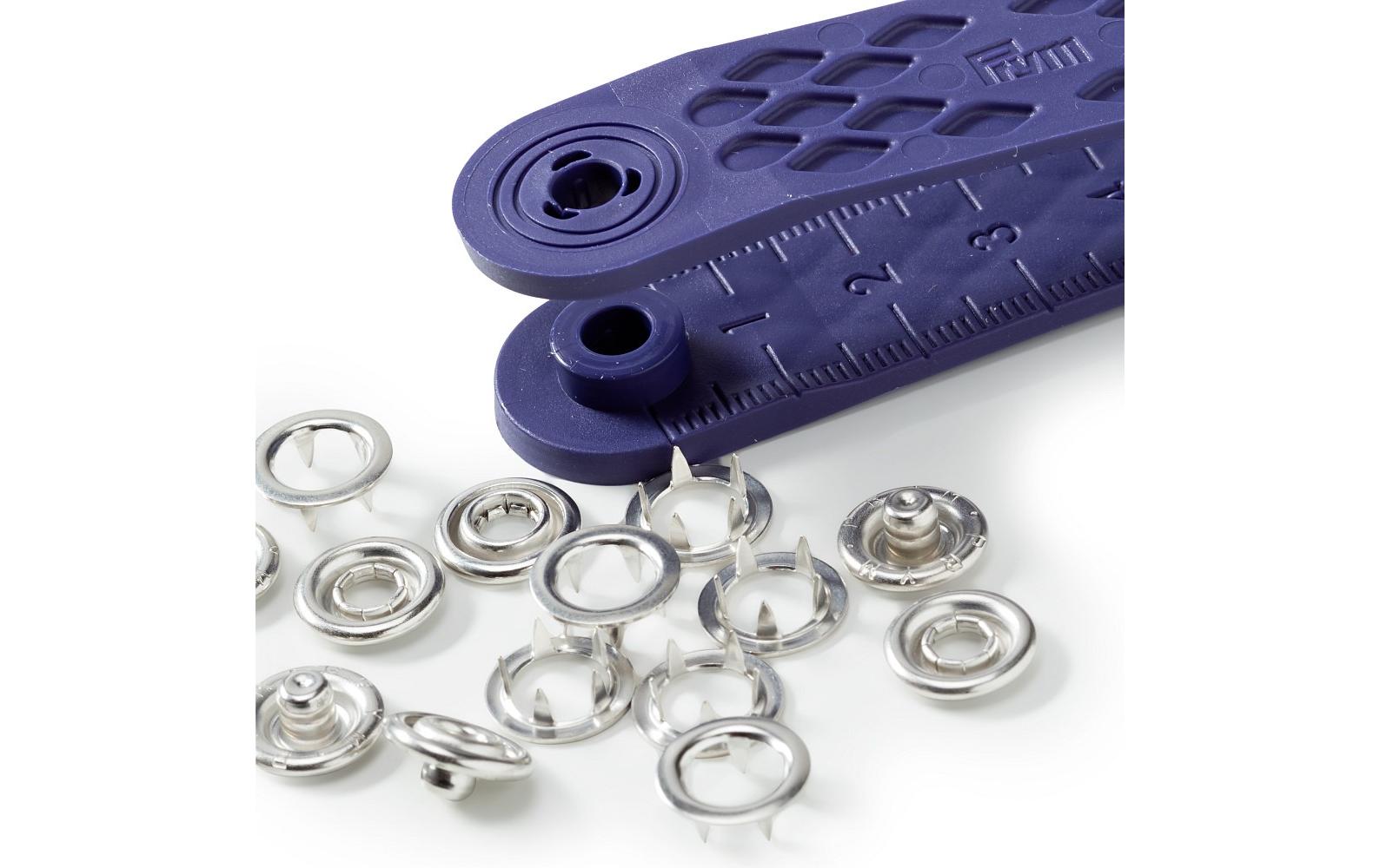 Prym Knöpfe Ø 10 mm – Metall, silber, 10 Stück