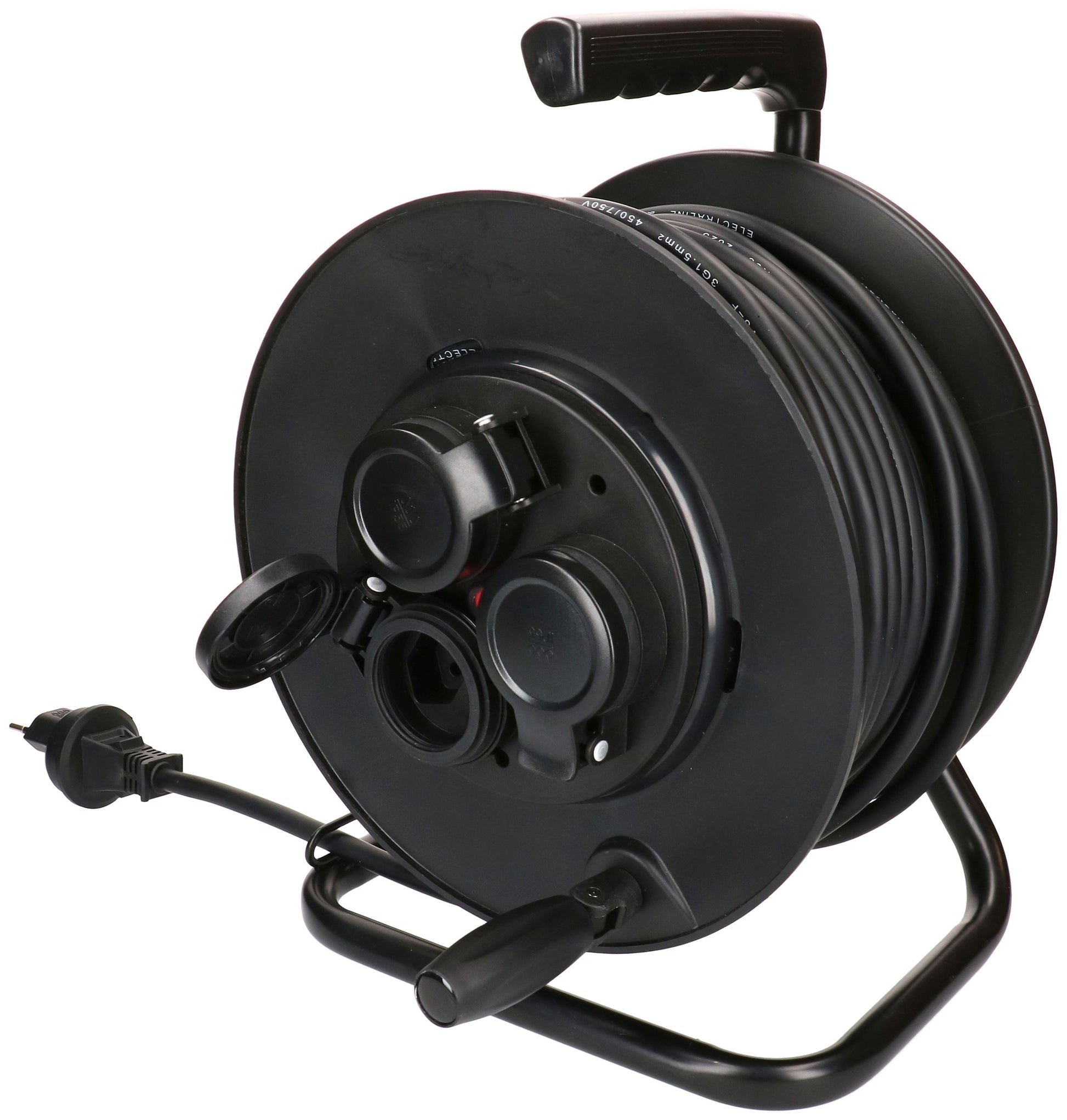 Max Hauri AG Max Hauri Kabelrolle – 3× T13, 33 m, IP55, schwarz