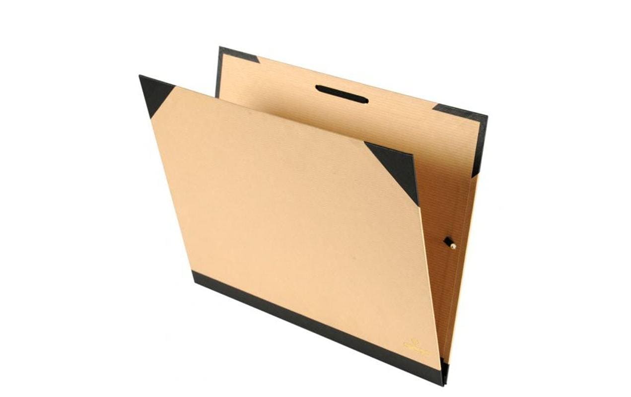 Canson Zeichenmappe 620 × 810 mm – Gummiband, Karton, Beige