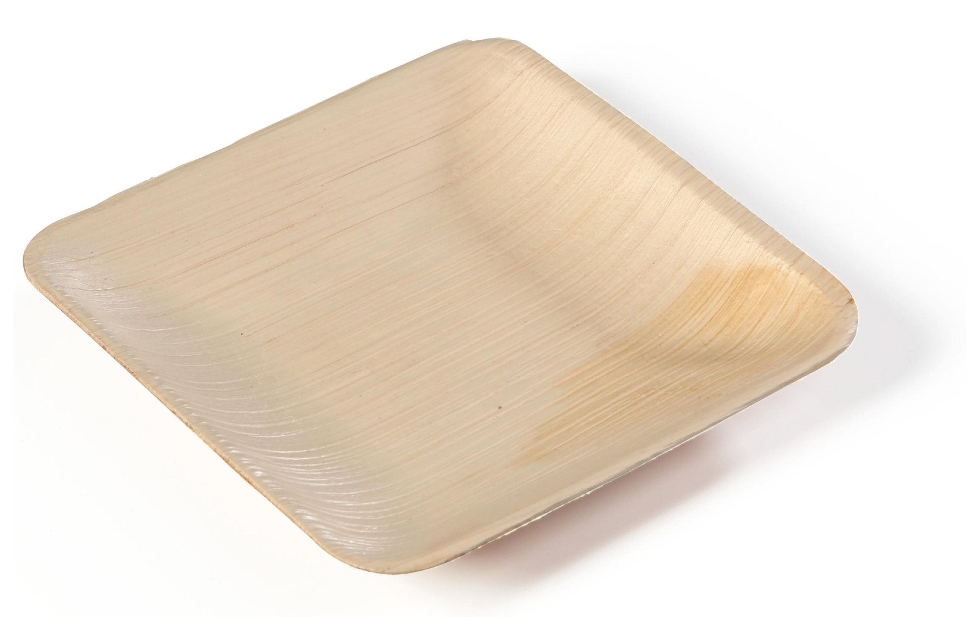 Sier Disposables Dekorativer Teller, Palmblatt, quadratisch – 20 × 20 cm, hellbraun – 20 Stk.