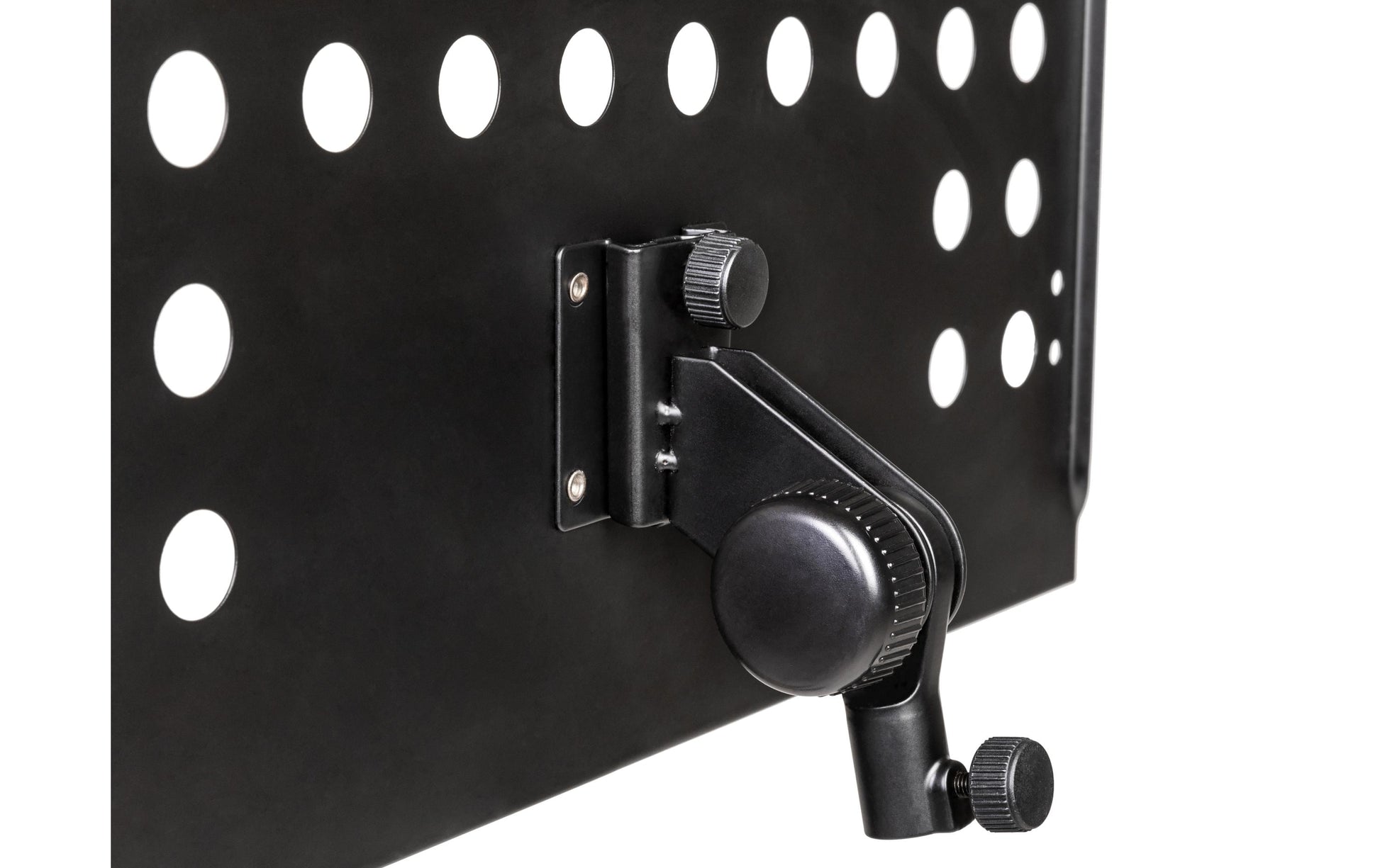 Bemero Notenständer höhenverstellbar 66,5–110 cm – faltbar, gelocht – Stahl, schwarz – MSS-8080BK
