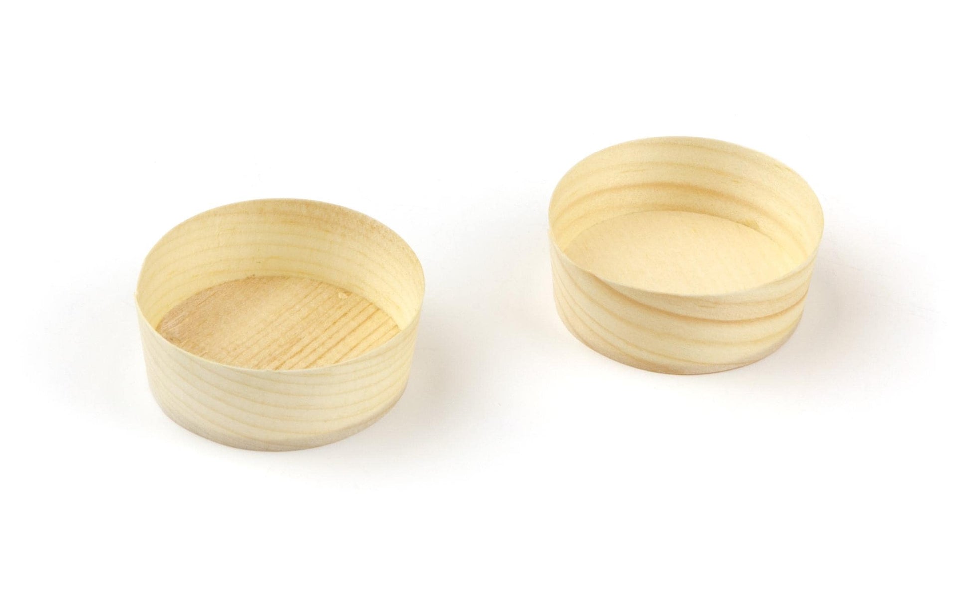 Sier Disposables Schale, Holz (Kiefer) rund – 50 ml Ø 5 cm, beige – FSC – 50 Stk.