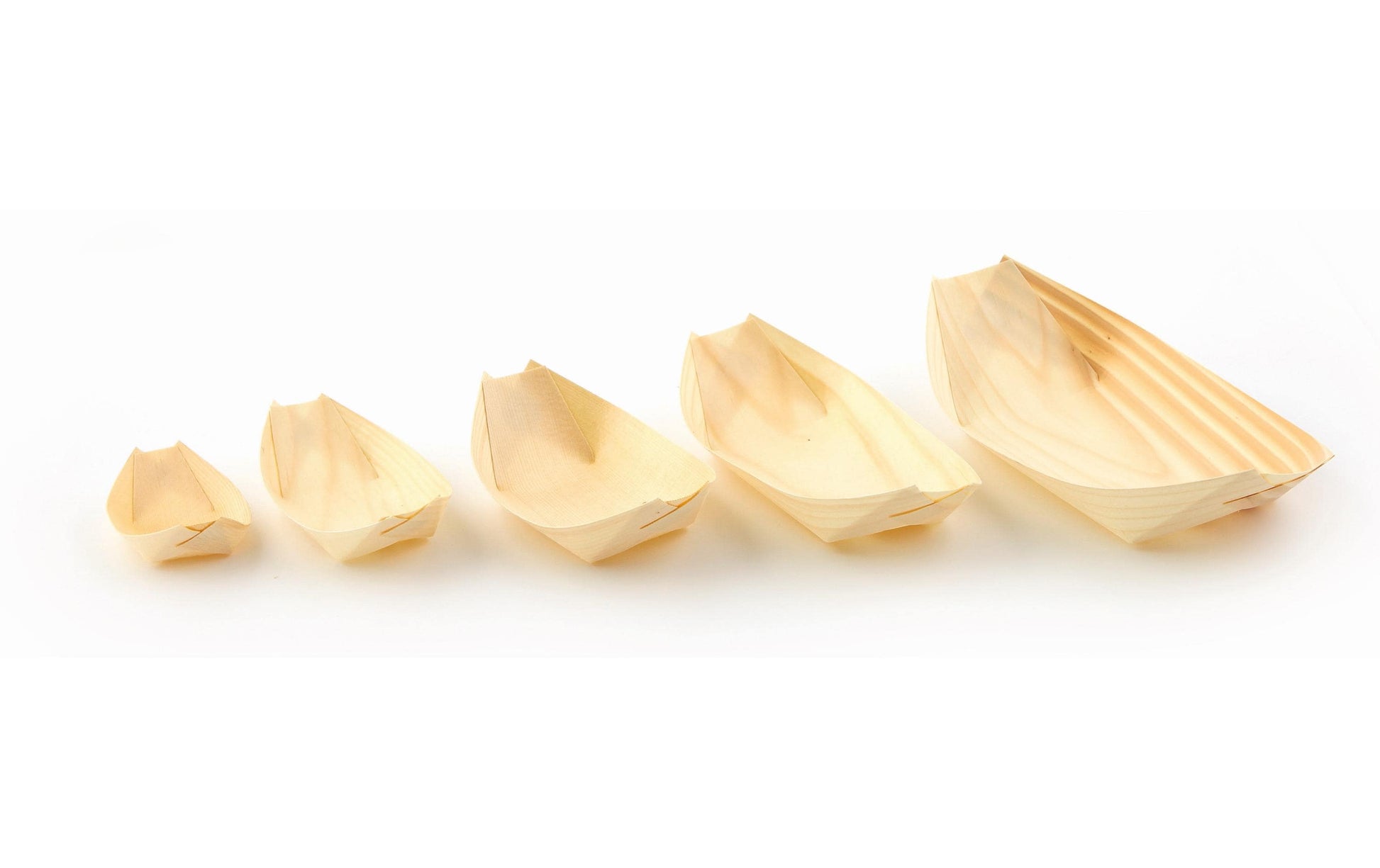 Sier Disposables Schale/Schüssel, Holz (Kiefer) Oval – 115 × 70 mm beige – FSC – 100 Stk.
