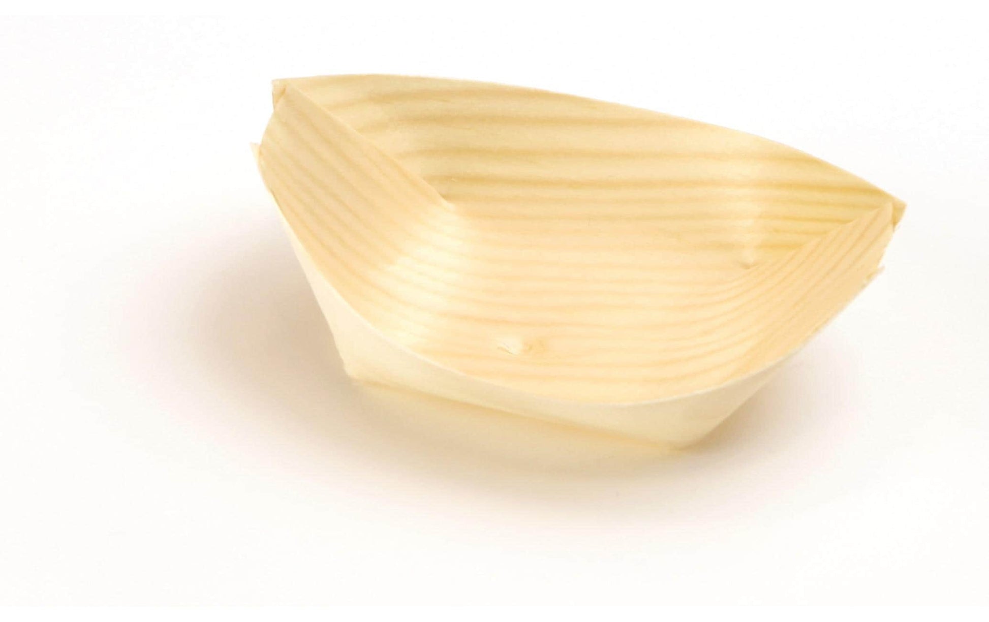 Sier Disposables Sier Fingerfood-Schale, Holz, Oval – 8 × 4,5 cm – Beige – FSC – 100 Stk.