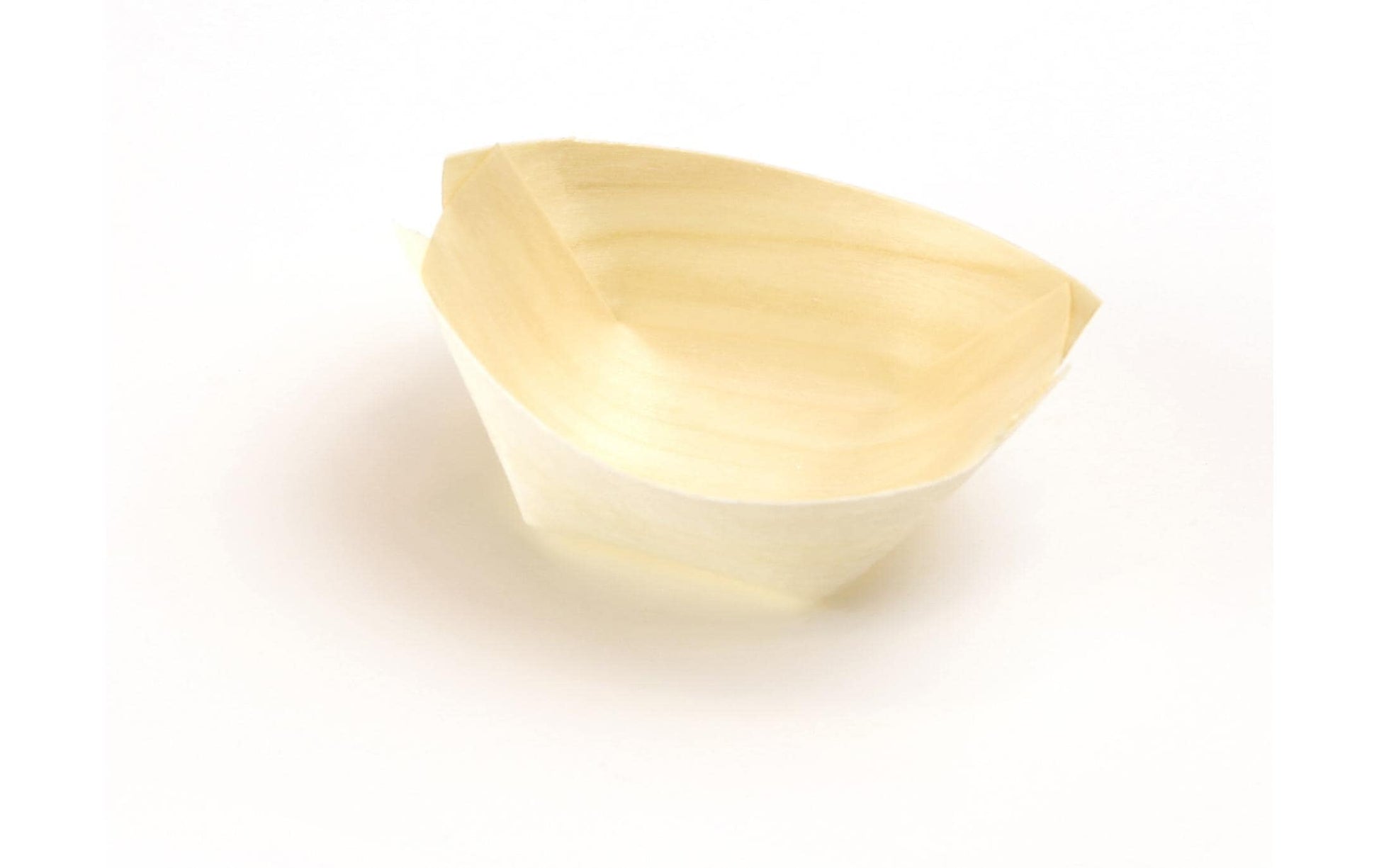 Sier Disposables Sier Fingerfood-Schale Holz, oval – 65 × 42 mm, beige – FSC – 100 Stk.