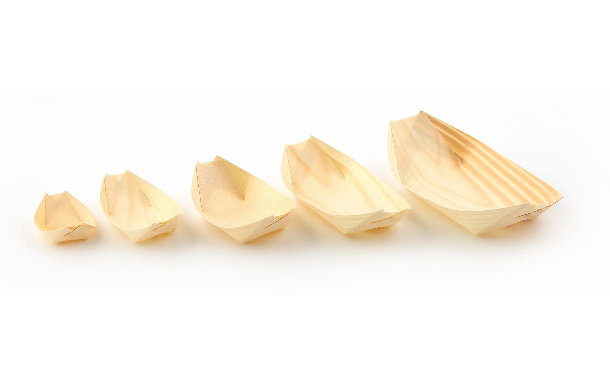 Sier Disposables Sier Fingerfood-Schale Holz, oval – 65 × 42 mm, beige – FSC – 100 Stk.