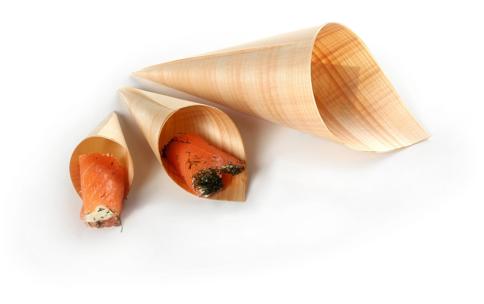 Sier Disposables Sier Fingerfood-Schale, Holz (Cornet) – Ø 3 cm, H 3 cm – FSC – 100 Stk.