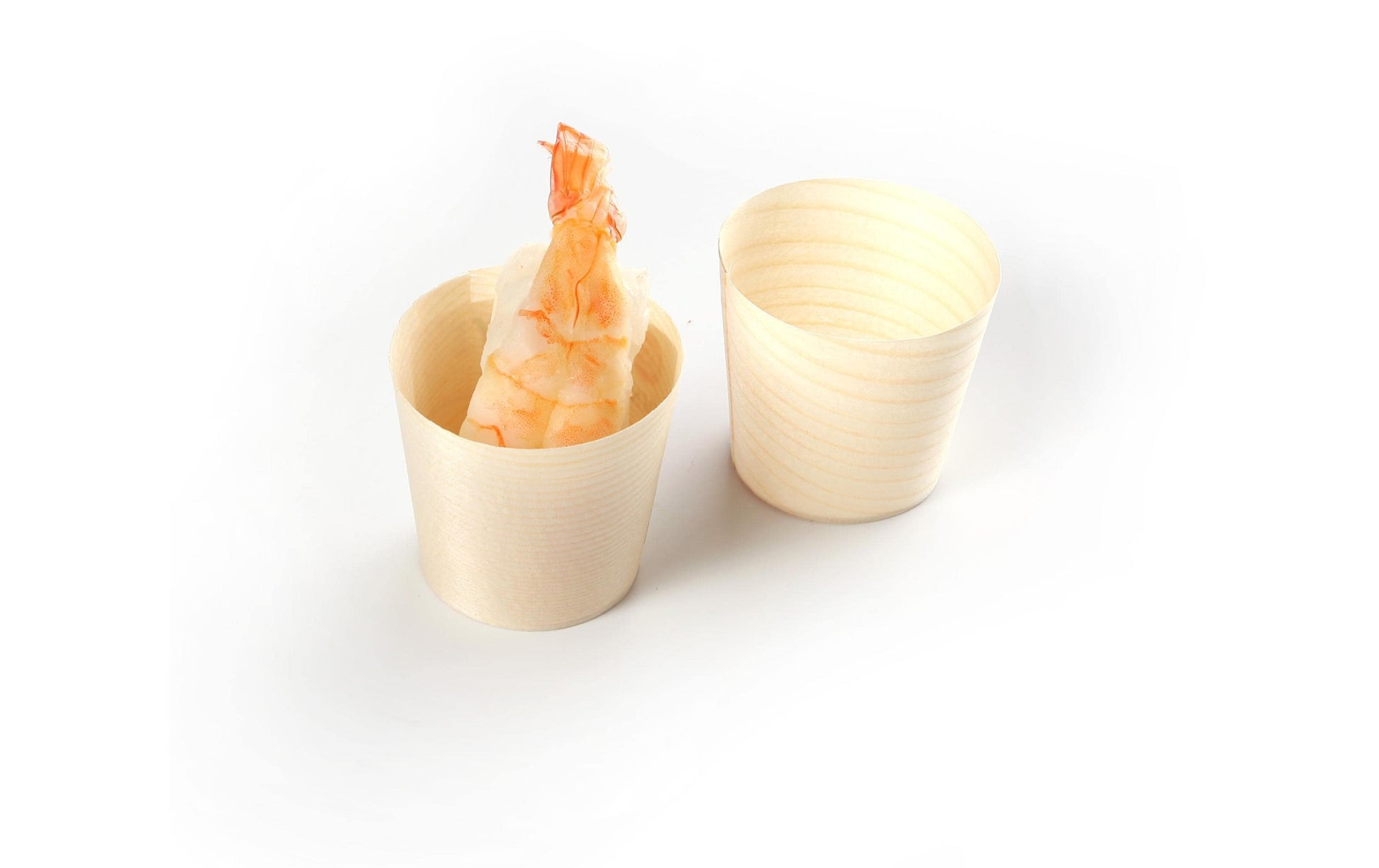 Sier Disposables Dekorative Schale/Schüssel, Holz, rund – 50 ml, Ø 4,5 cm – FSC – 100 Stk.