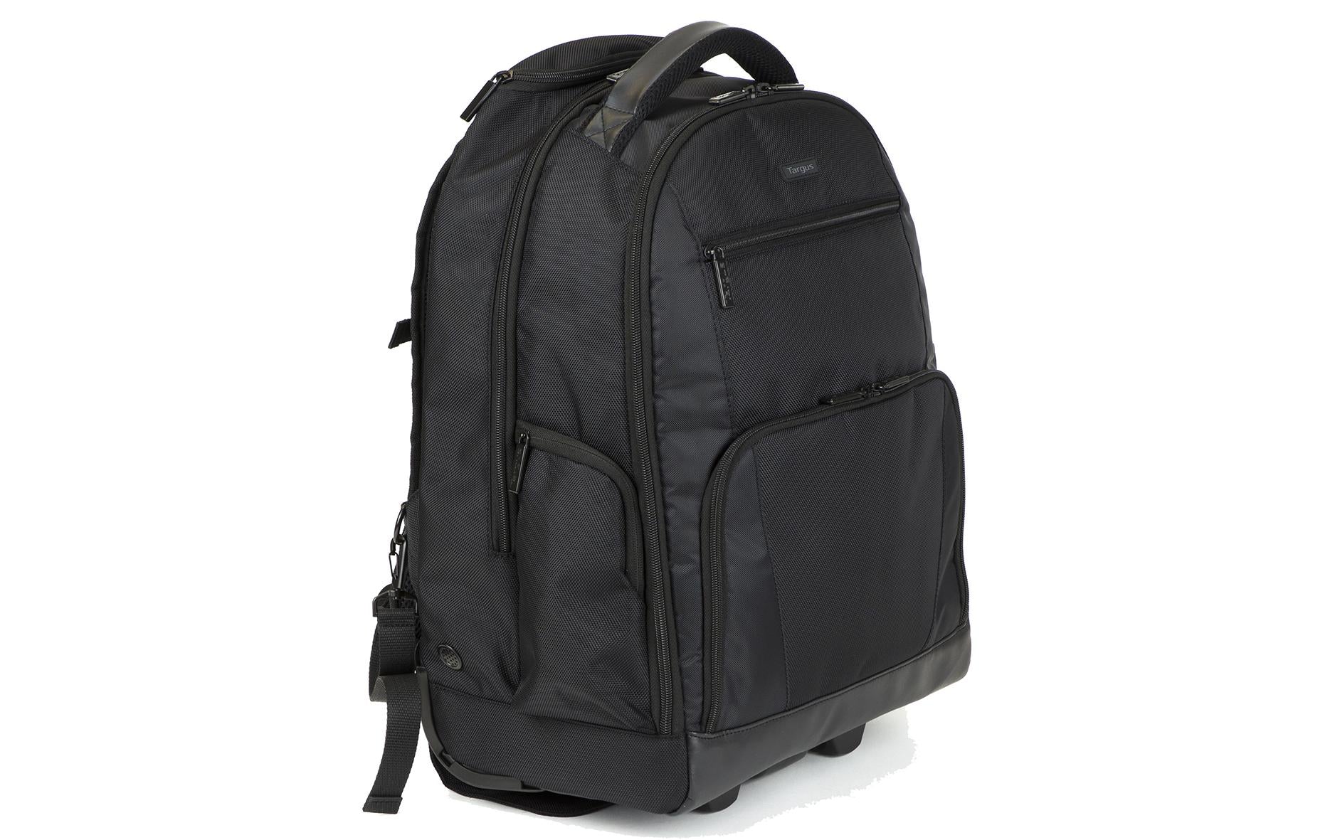 Targus Trolley-Rucksack – 30 l, mit Rollen, mit Tablet-Fach, Polyester – Schwarz, 220 × 515 × 360 mm