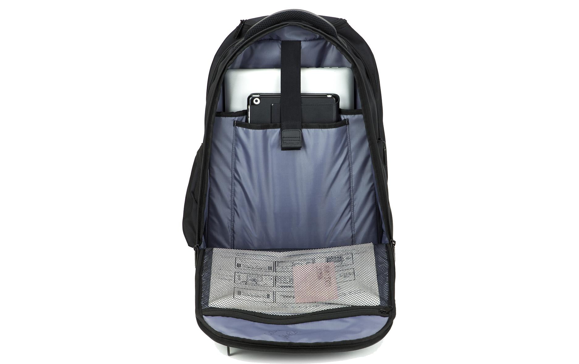 Targus Trolley-Rucksack – 30 l, mit Rollen, mit Tablet-Fach, Polyester – Schwarz, 220 × 515 × 360 mm