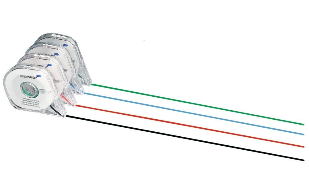 Legamaster Aufteilungsband – 3 mm × 3 m, schwarz, selbstklebend, 1 Stück