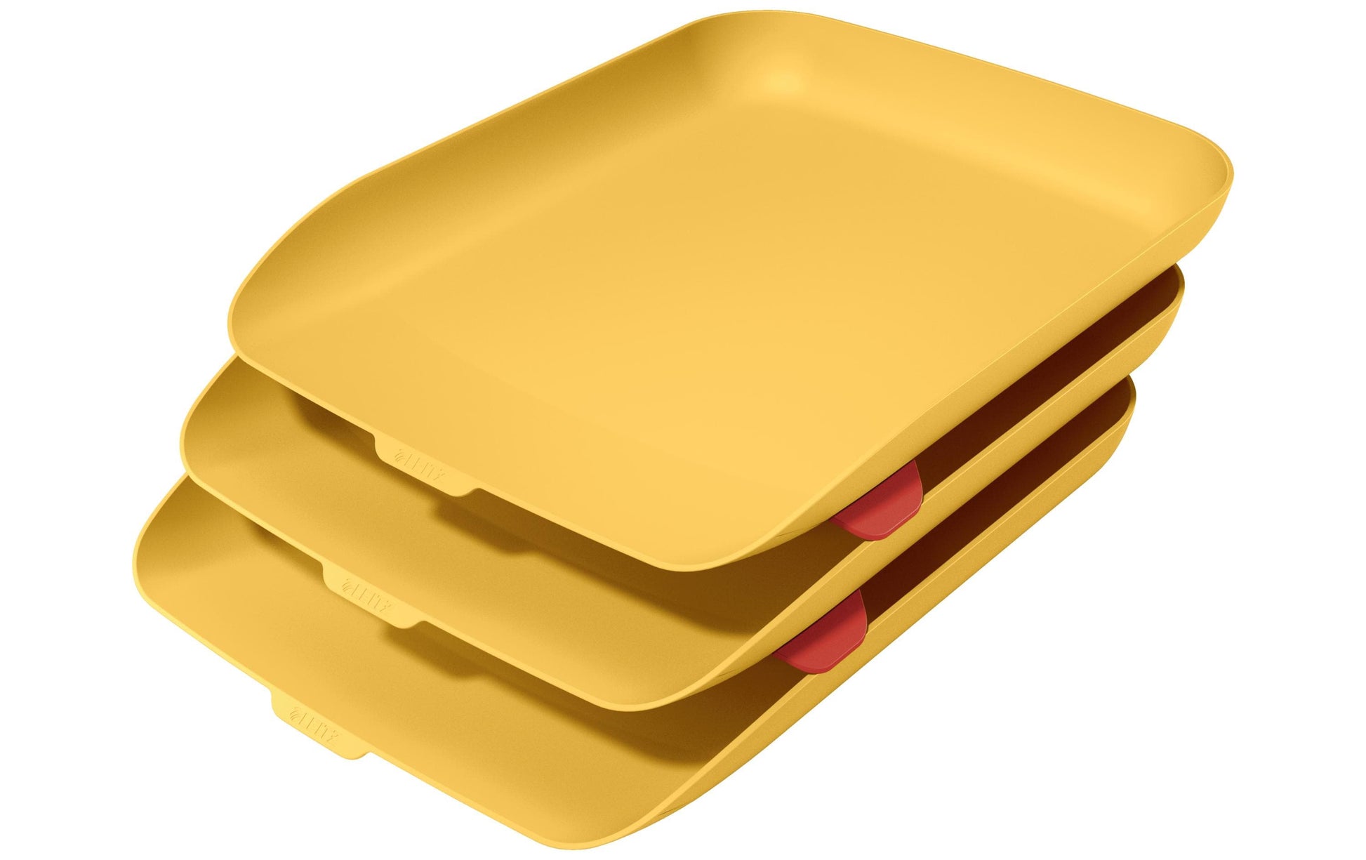 Leitz Cosy – Briefkorb für A4, 3 Fächer, Kunststoff, Gelb, 274 × 120 × 456 mm