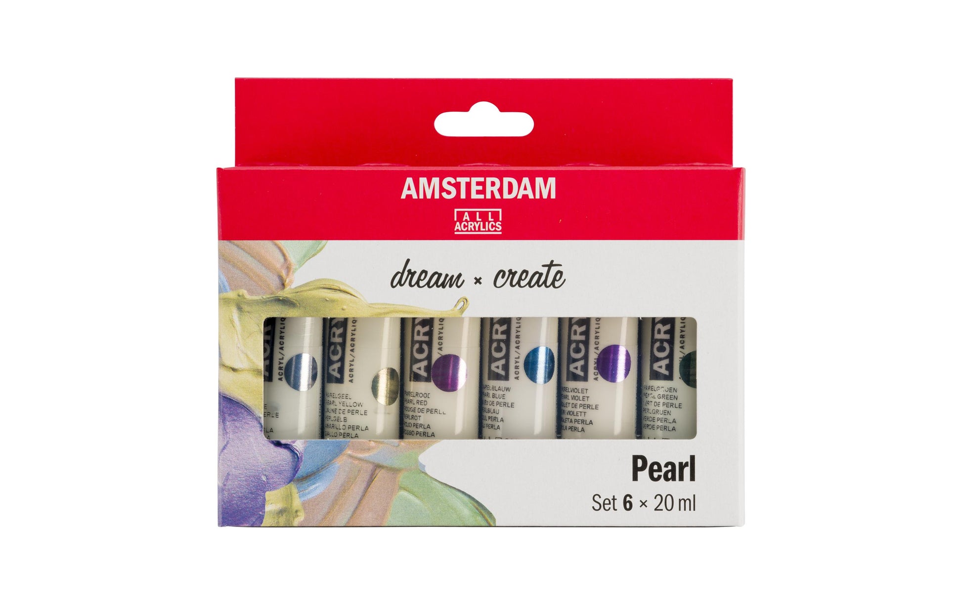 Royal Talens Acrylic Standard – Acrylfarbe – sortiert, perleffekt, 6 Farben, 6 × 20 ml