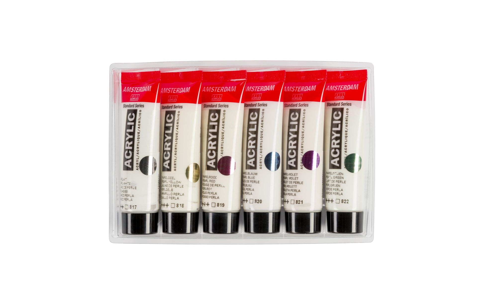 Royal Talens Acrylic Standard – Acrylfarbe – sortiert, perleffekt, 6 Farben, 6 × 20 ml