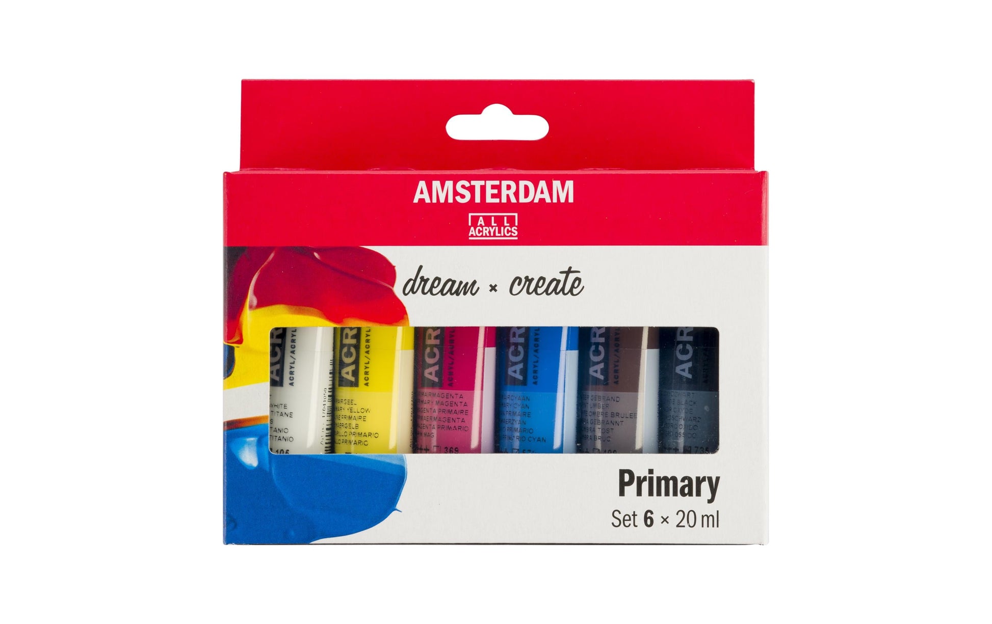 Royal Talens Amsterdam – Acryl Standard – Acrylfarbe – Set – 6 Farben, 6 × 20 ml