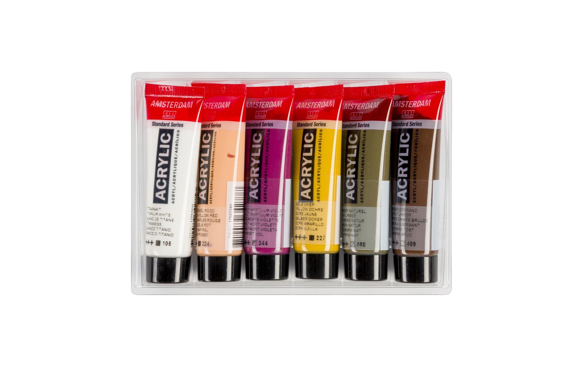 Royal Talens Amsterdam – Acryl Standard – Acrylfarbe – Set – 6 Farben, 6 × 20 ml