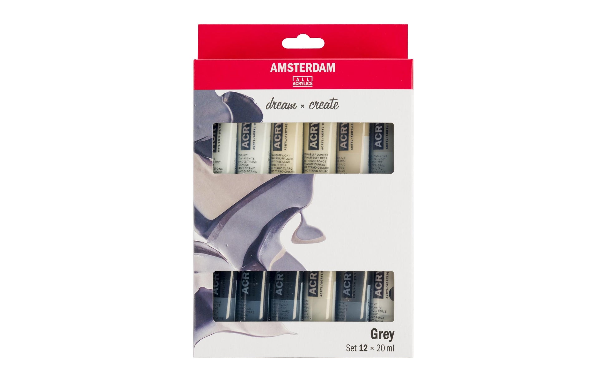 Royal Talens Amsterdam – Acryl Standard – Acrylfarbe – Set – 12 Farben, 12 × 20 ml