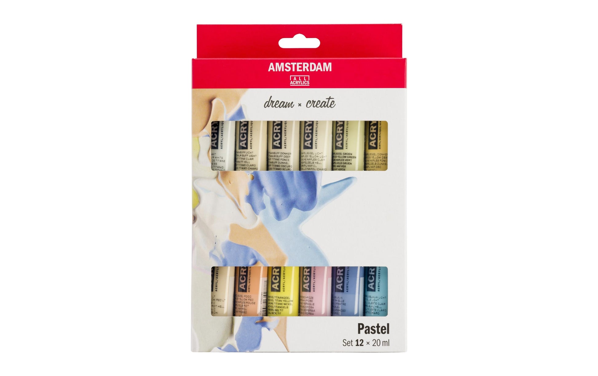 Royal Talens Amsterdam – Acryl Standard – Acrylfarbe – Set – 12 Farben, sortiert, 12 × 20 ml