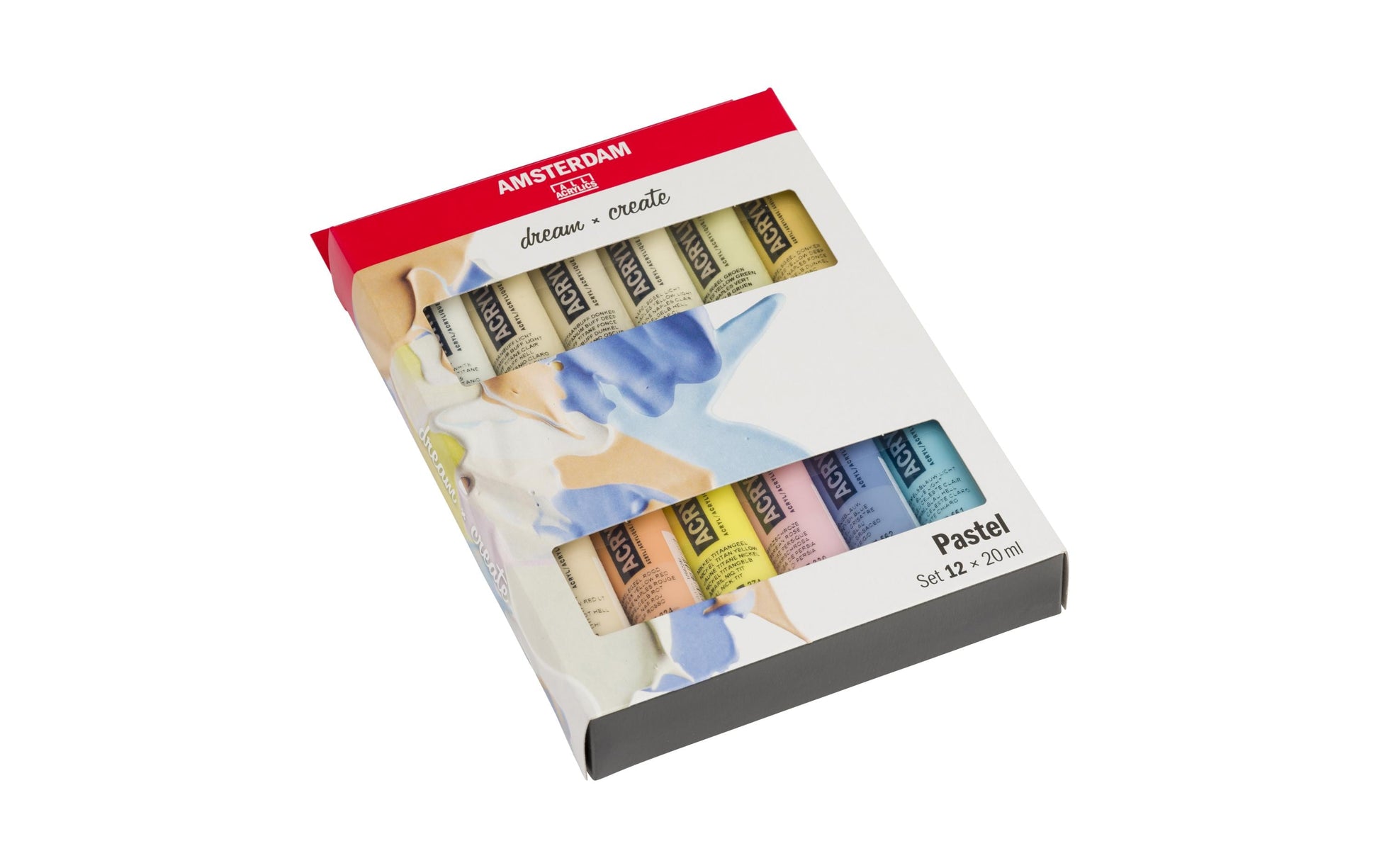 Royal Talens Amsterdam – Acryl Standard – Acrylfarbe – Set – 12 Farben, sortiert, 12 × 20 ml