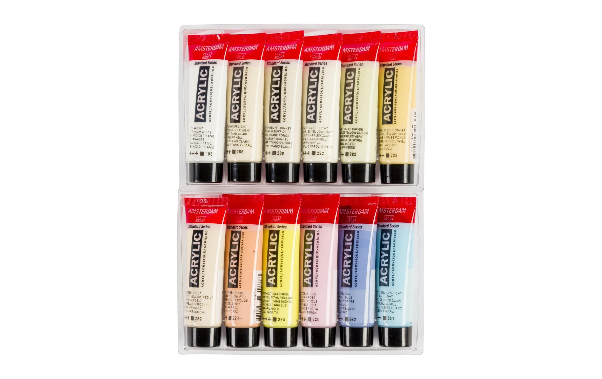 Royal Talens Amsterdam – Acryl Standard – Acrylfarbe – Set – 12 Farben, sortiert, 12 × 20 ml
