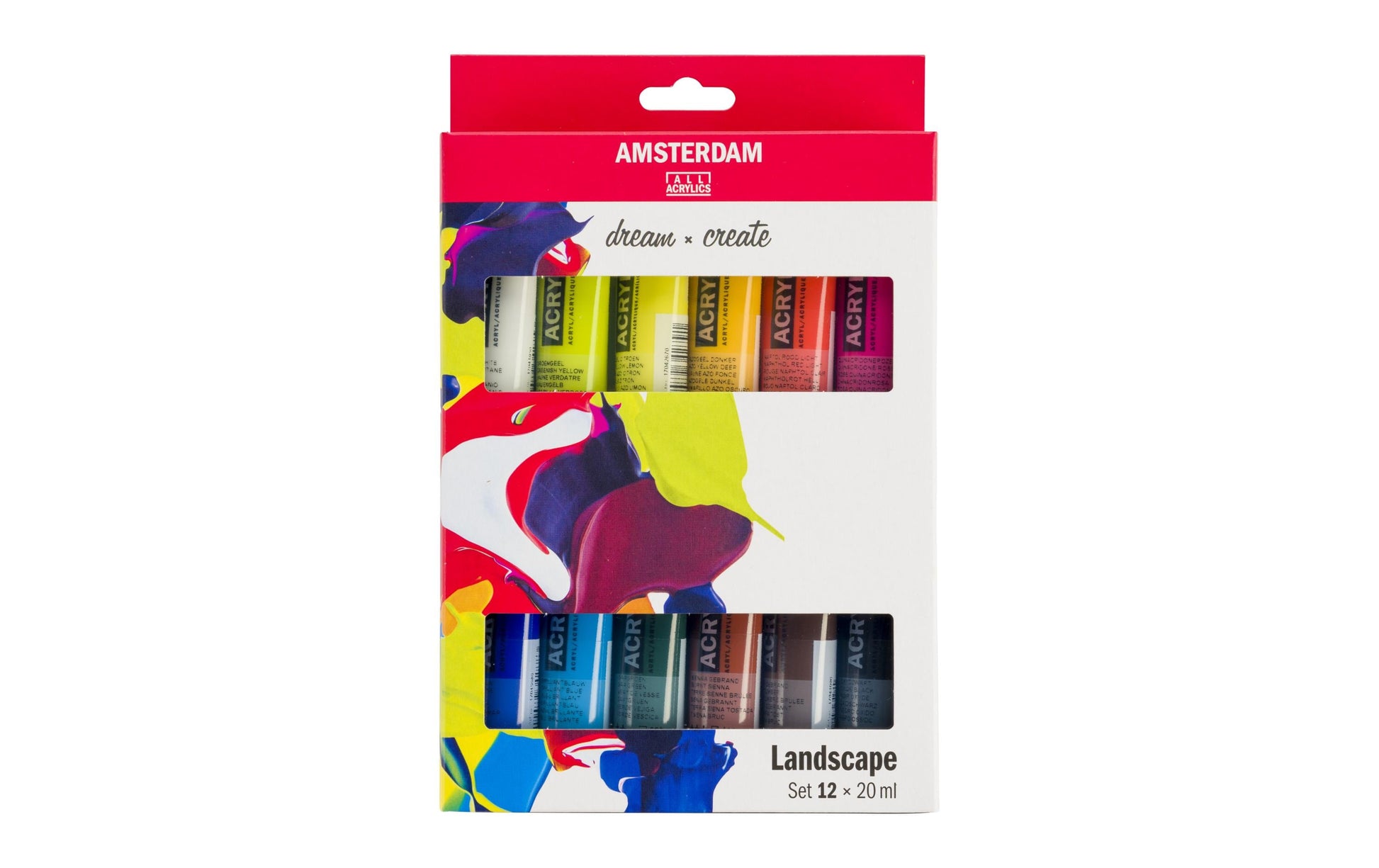 Royal Talens Amsterdam – Acryl Standard – Acrylfarbe – Set – 12 Farben, 12 × 20 ml