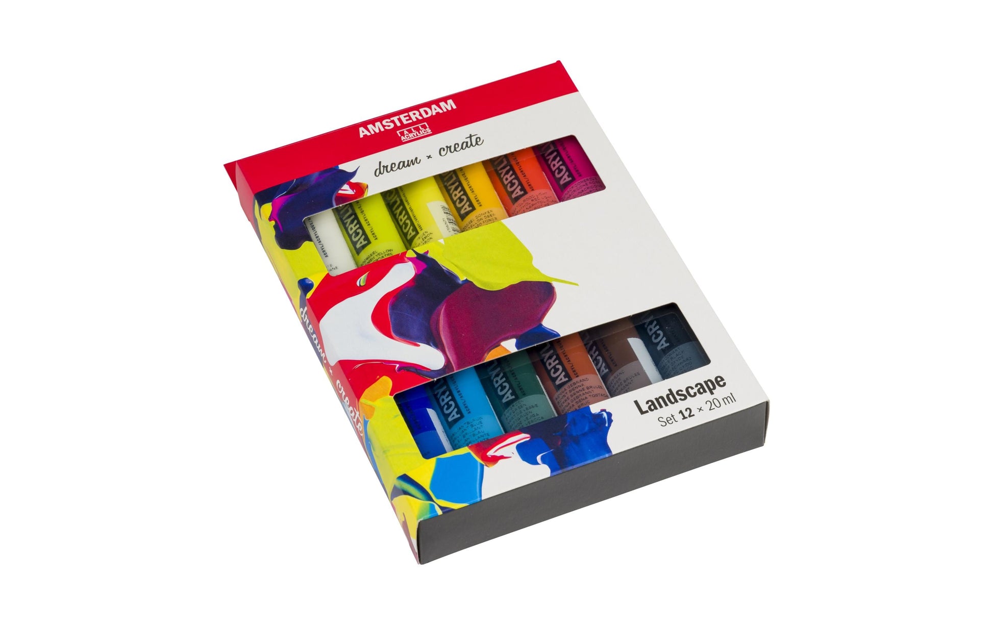 Royal Talens Amsterdam – Acryl Standard – Acrylfarbe – Set – 12 Farben, 12 × 20 ml
