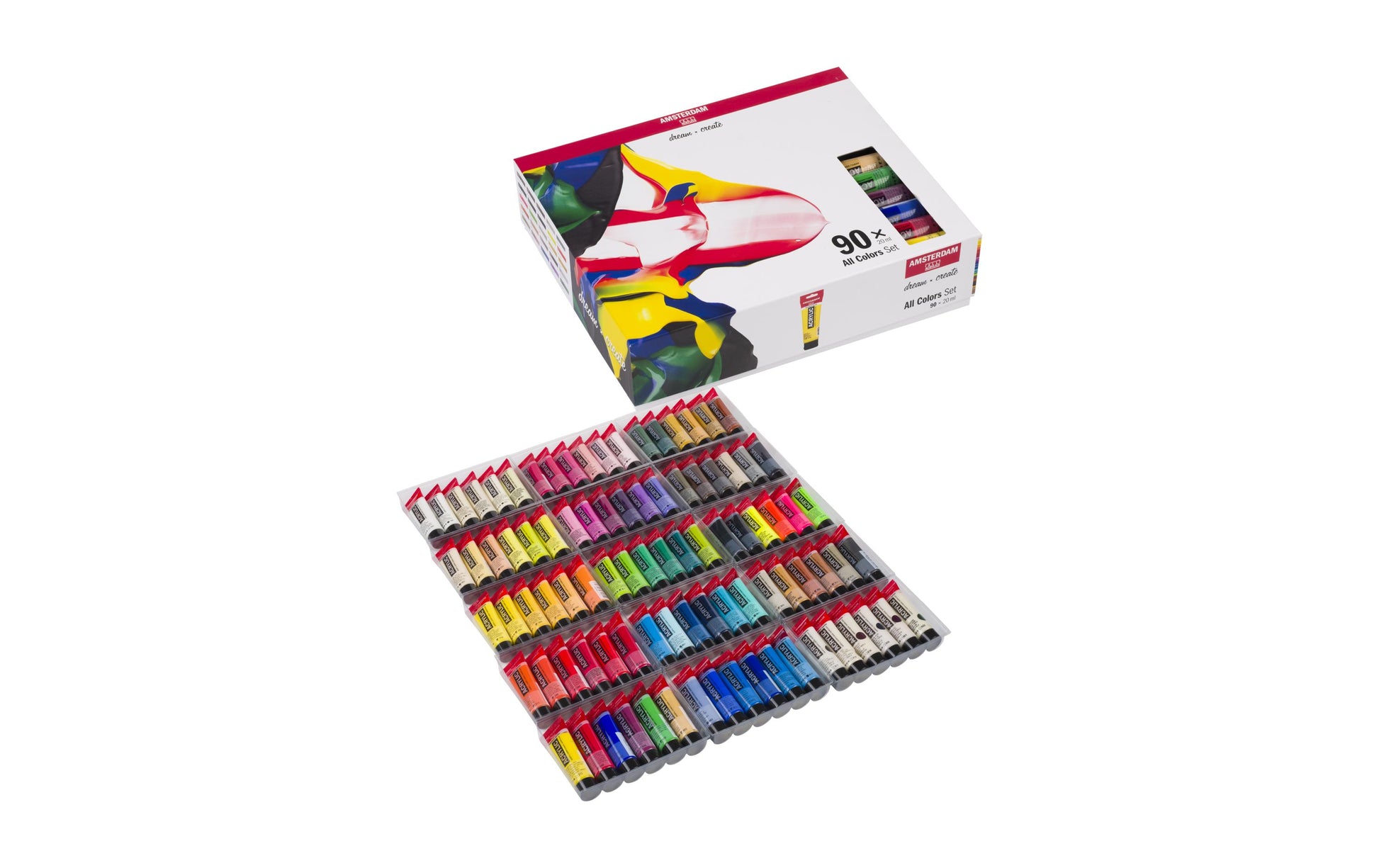 Royal Talens Acrylfarbe – Set – 90 Farben, 90 × 20 ml