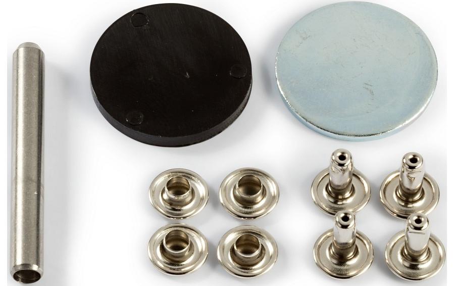 Prym Hohlniete Ø 9 mm – Messing, Silber, 15 Stück