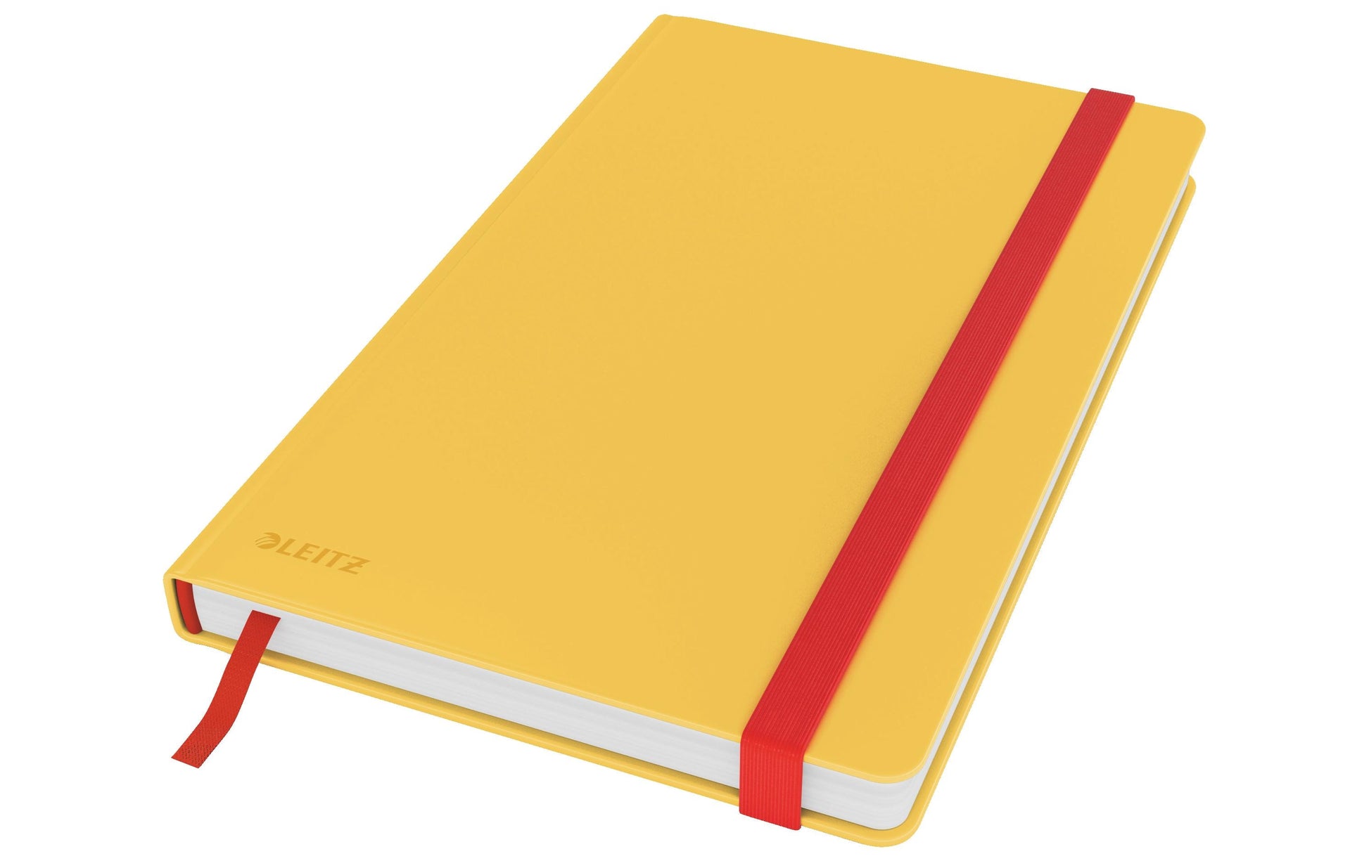 Leitz Cosy Notizbuch – A5 – kariert 5 mm – 80 Seiten – 100 g/m² – Hardcover, Gummiband – Gelb