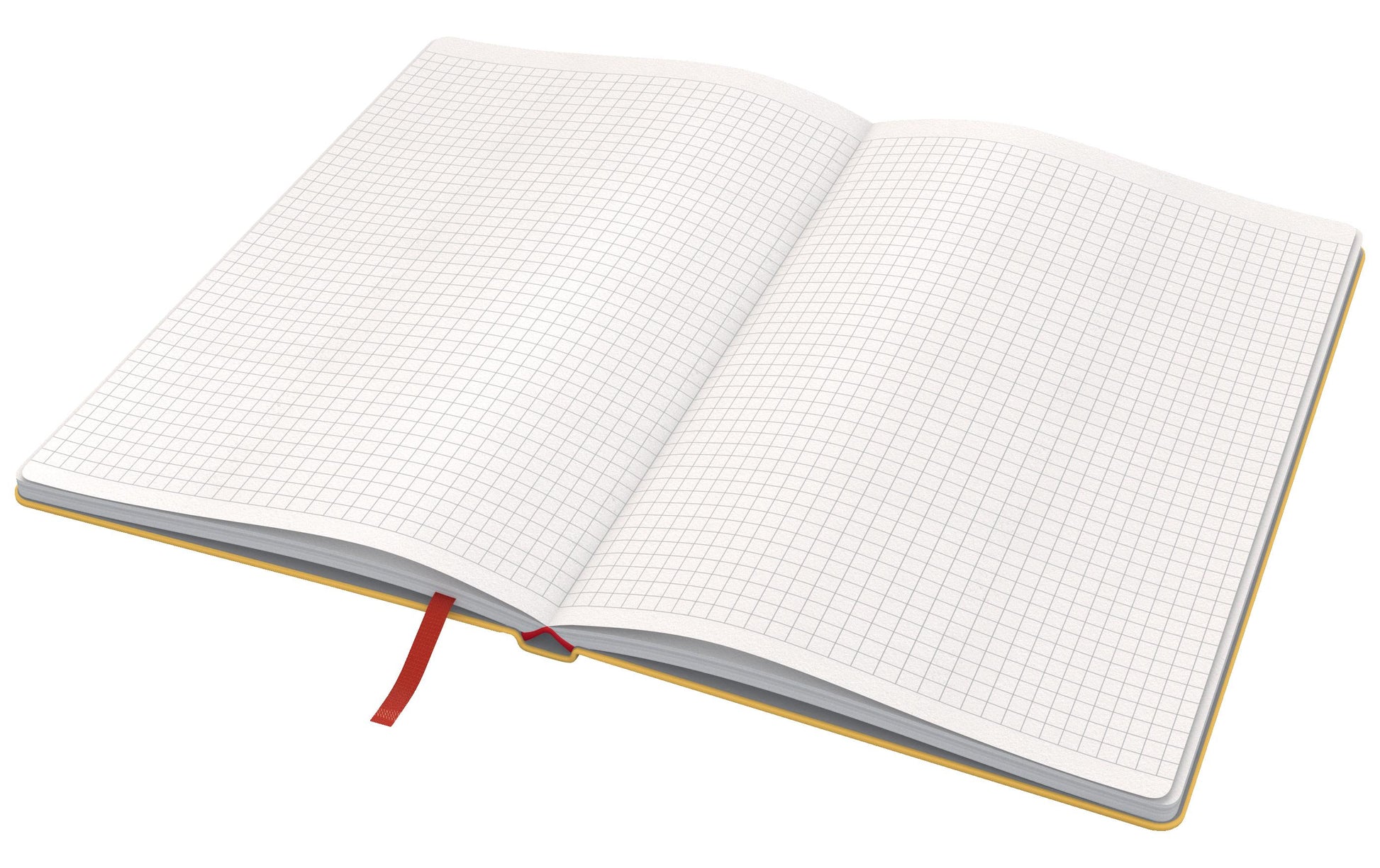 Leitz Cosy Notizbuch – A5 – kariert 5 mm – 80 Seiten – 100 g/m² – Hardcover, Gummiband – Gelb
