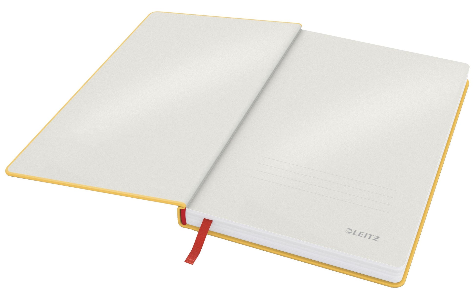 Leitz Notizbuch – A5 – Liniert 5 mm – 80 Seiten – 100 g/m² – Hardcover, Gummiband, Gelb