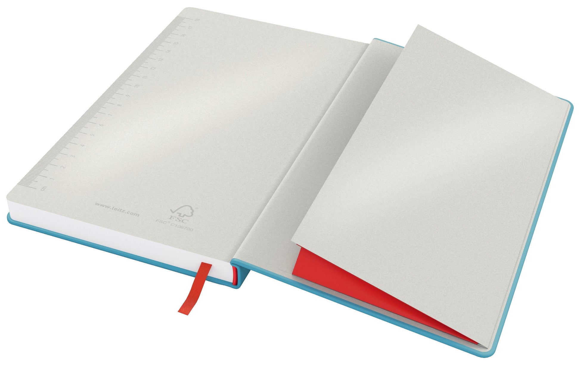 Leitz Cosy Notizbuch – A5 – Liniert 5 mm – 80 Seiten – 330 g/m² – Hardcover, Gummiband, Blau