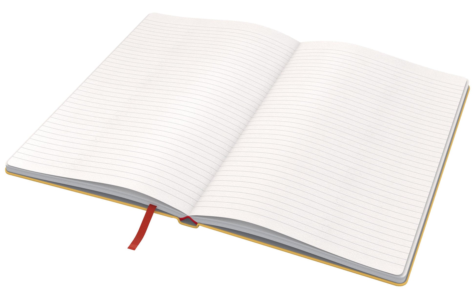Leitz Notizbuch – A5 – Liniert 5 mm – 80 Seiten – 100 g/m² – Hardcover, Gummiband, Gelb