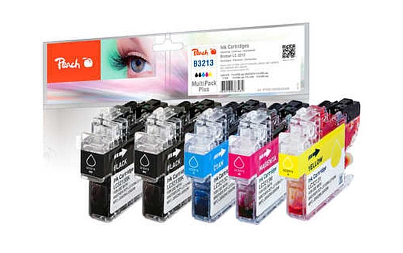 Peach Tintenpatronen-Multipack, 5er-Pack, kompatibel – für Brother DCPJ 572 DW, DCPJ 770 Serie und andere