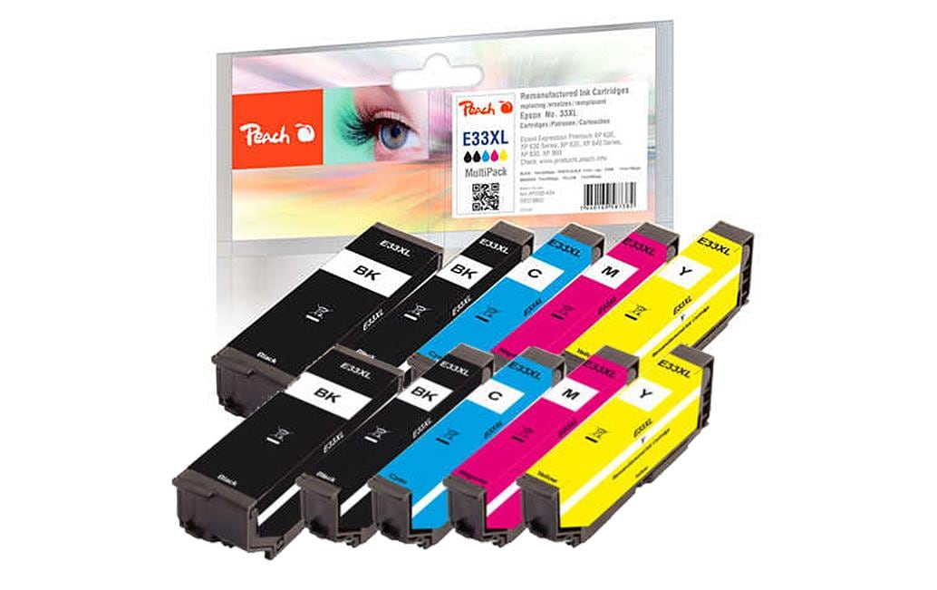 Peach Tintenpatronen-Multipack 33XL, 10er-Pack, kompatibel – für Epson XP-530, XP-540, XP-630 und andere