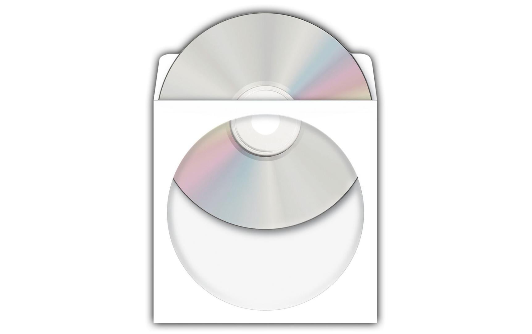HERMA CD-/DVD-Papiertaschen – 1 Disk, Papier, 124 × 124 mm, 100er Pack