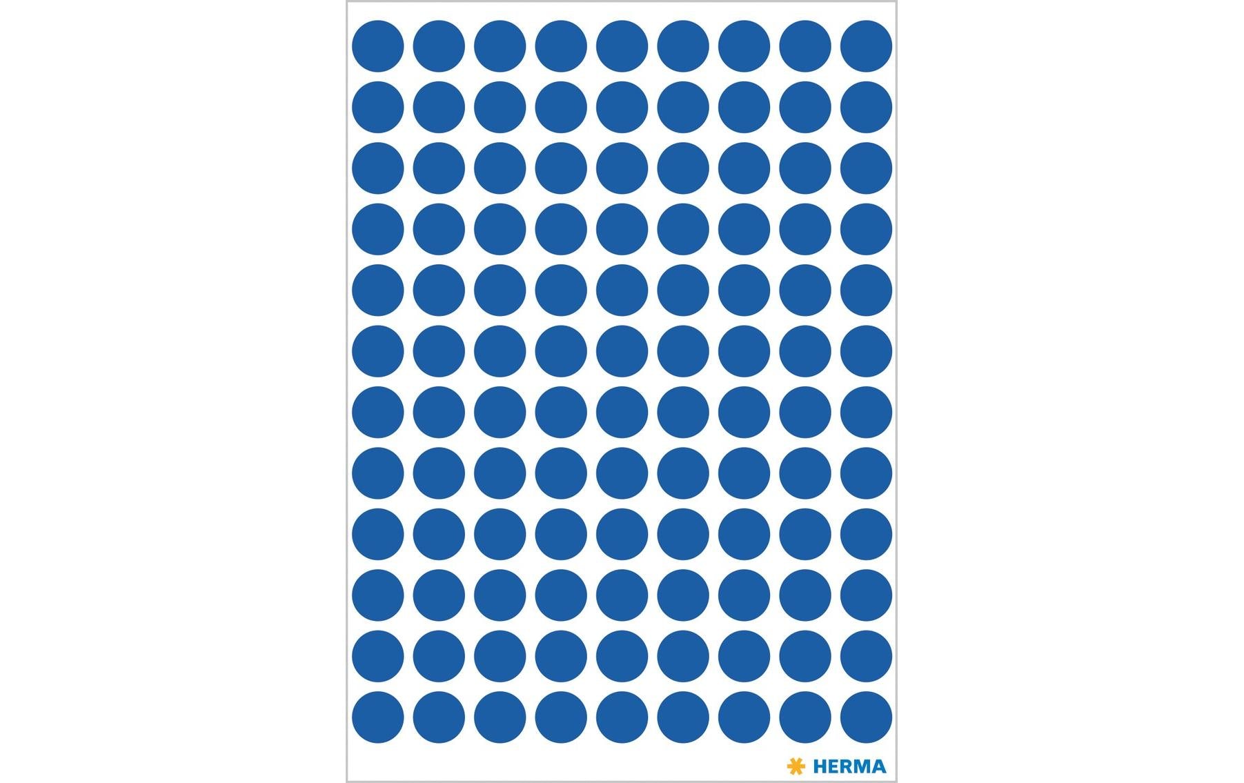 HERMA Vario Schmucketiketten – Motiv Farbpunkte – Papier, 540 Stk, 5 Bogen, Ø 8 mm