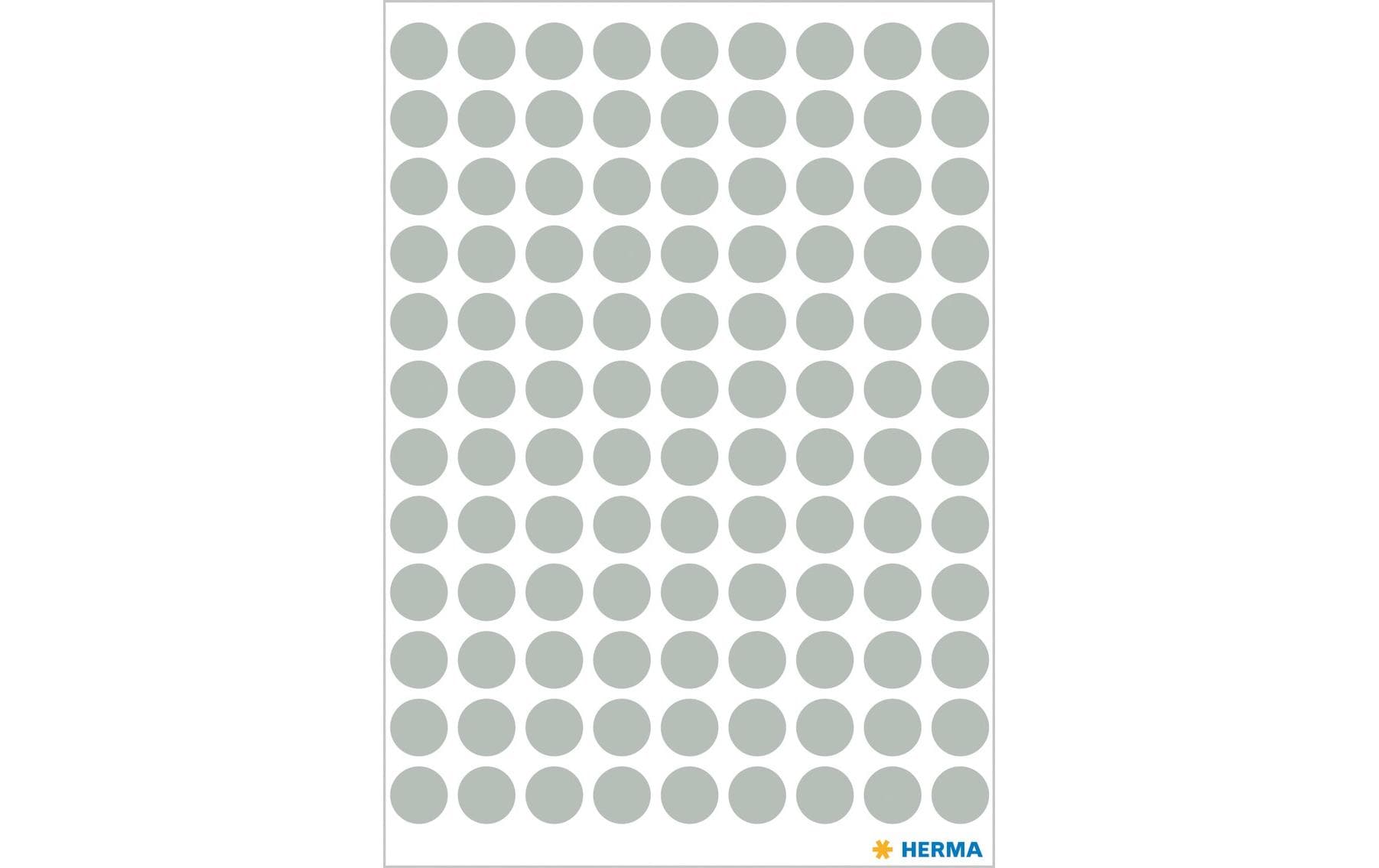 HERMA Schmucketiketten – Motiv Farbpunkte – Papier, 540 Stk, 5 Bogen, Ø 8 mm