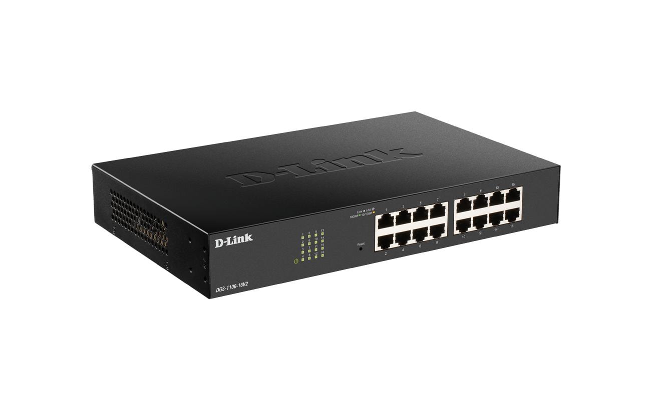 D-Link DGS-1100-16V2 – Managed Switch – 16×GbE, L2, 1U