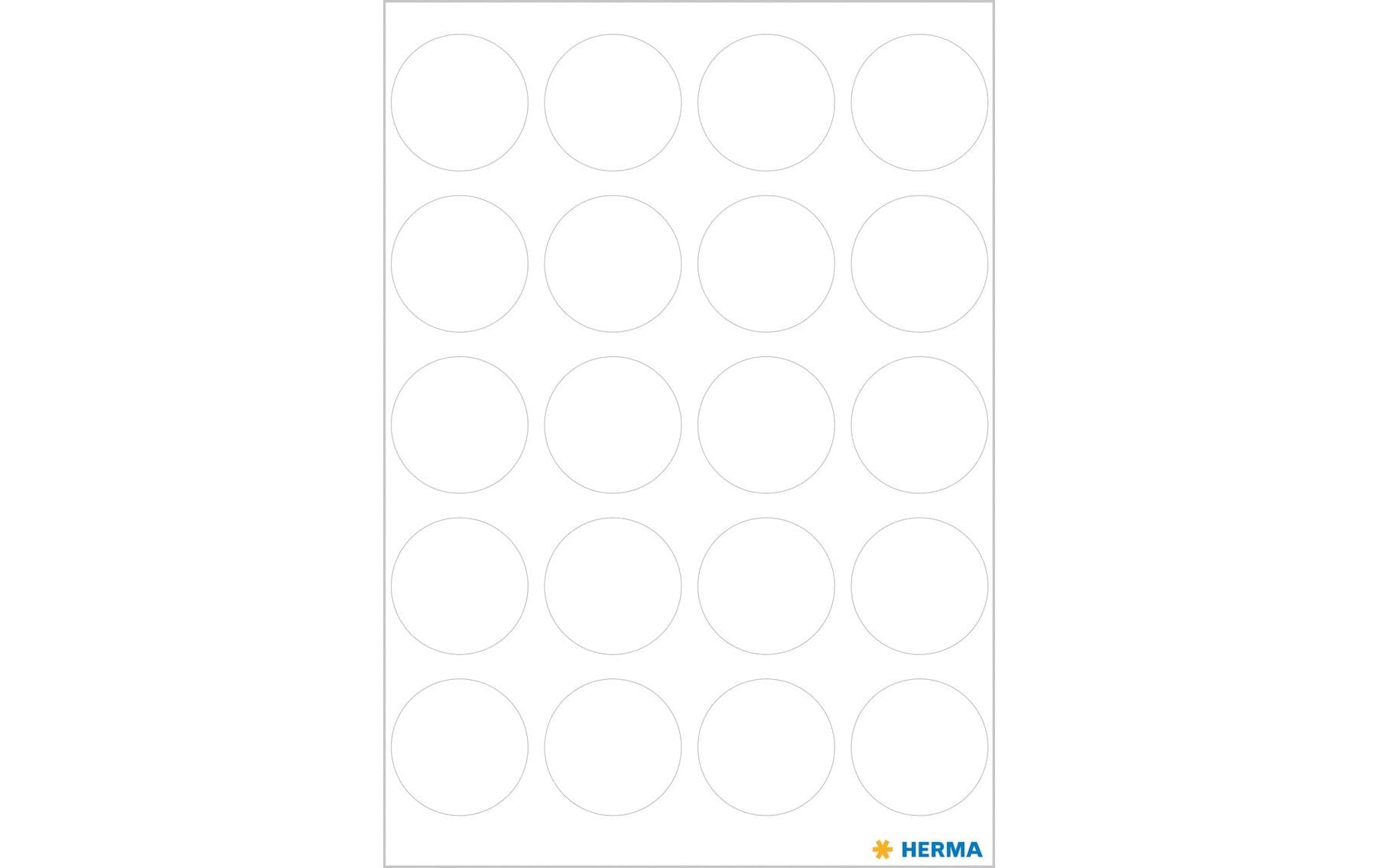 HERMA Vario Schmucketiketten – Motiv Farbpunkte – Papier, permanent haftend, Ø 19 mm, 100 Stk, 5 Bogen