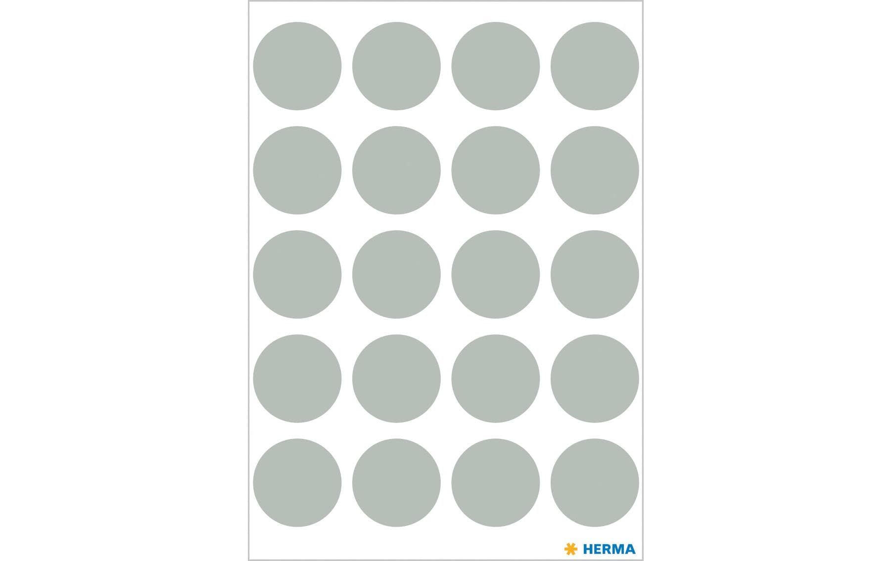 HERMA Vario Schmucketiketten – Motiv Farbpunkte – Papier, 100 Stk, 5 Bogen, Ø 19 mm