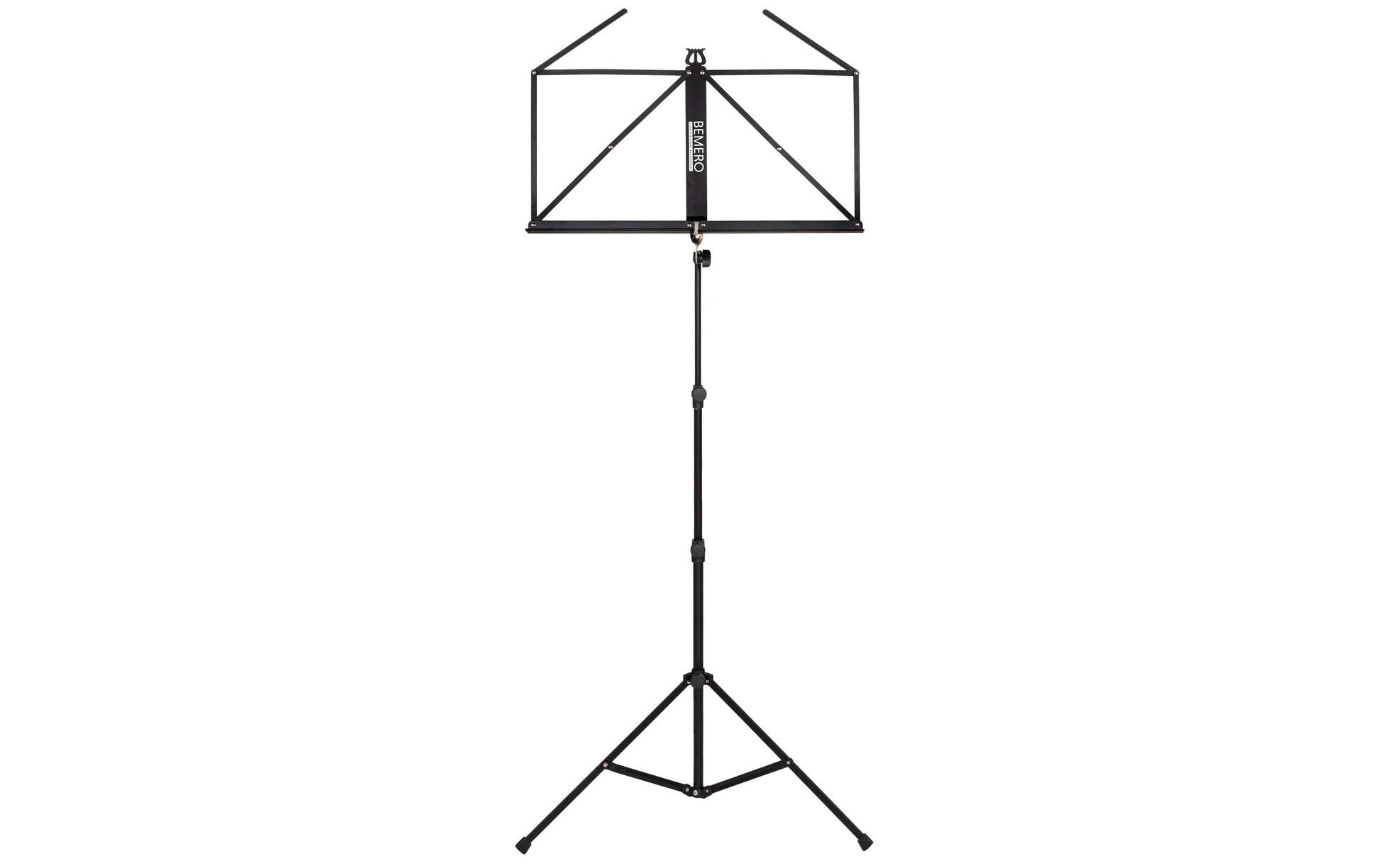 Bemero Notenständer 51–120 cm – höhenverstellbar, faltbar – Stahl, schwarz – MSS-8090BK