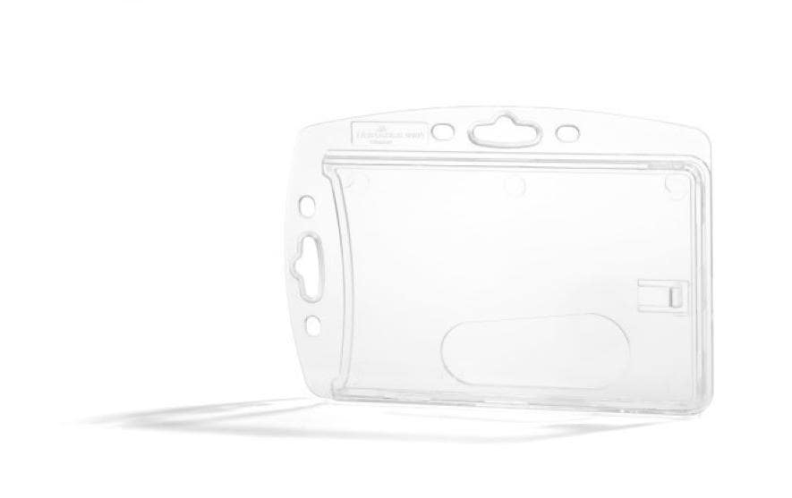 Durable Hartbox – 85 × 54 mm, transparent, für Betriebsausweise, 10er-Pack