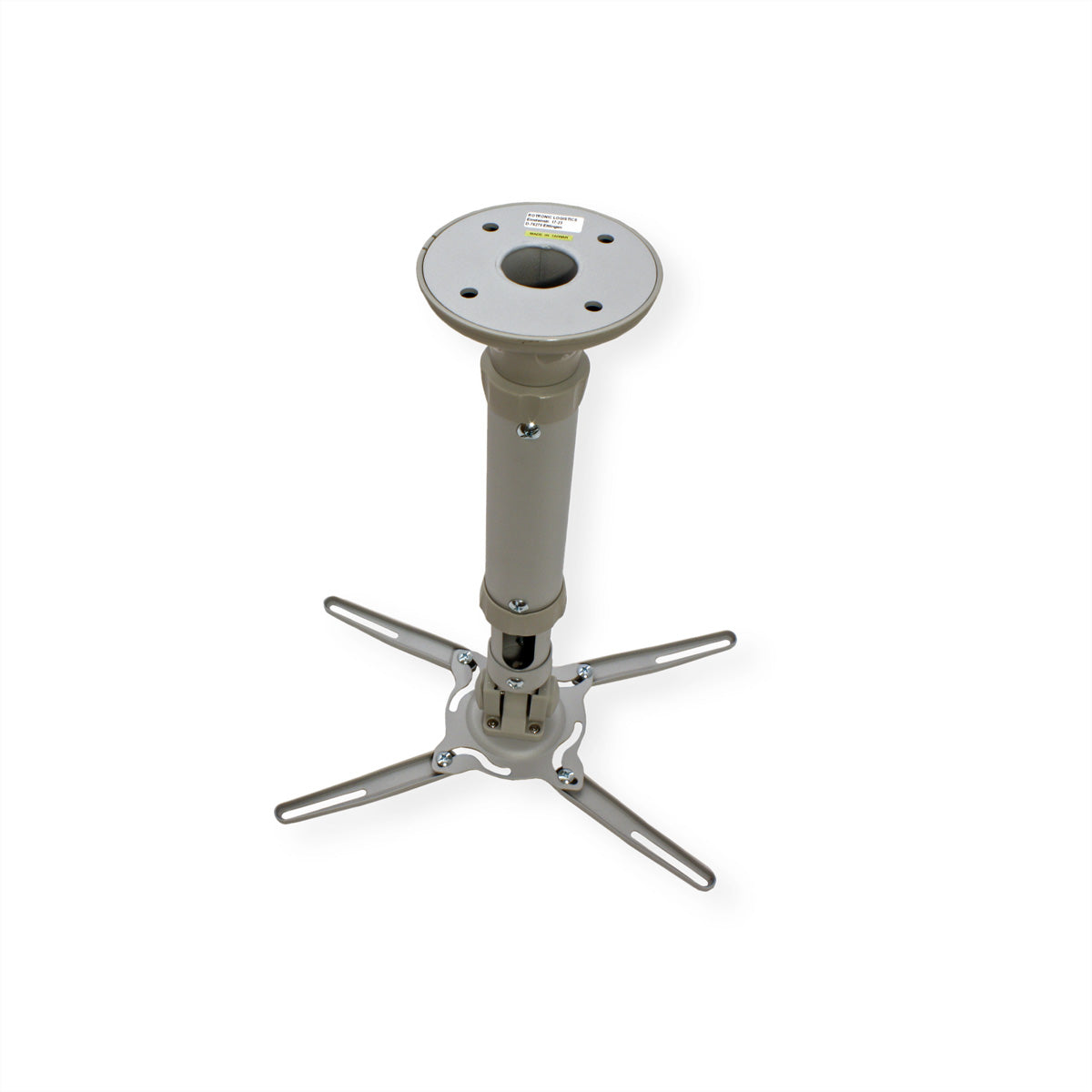 VALUE Beamer-Deckenhalterung, H 42,5–52,5 cm, 11,5 kg, schwenkbar, grau