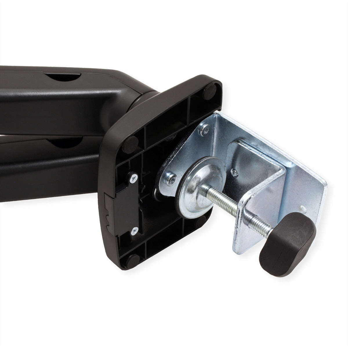 VALUE Monitorarm Tischhalterung – 2 Monitore – 12–27" – VESA 75×75/100×100 mm – Gasfeder – Schwarz